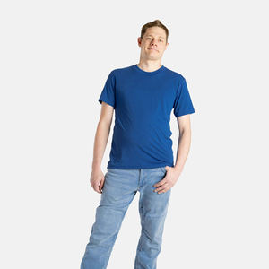T-shirt décontracté pour homme à col rond 100% coton personnalisable, écologique, durable et polyvalent, coupe confortable pour un usage quotidien - Product Image 3