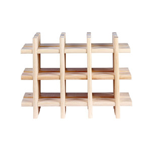 Portabottiglie Modulare in Legno per 9 Bottiglie Well Home 13.4x22x32.5cm Arredamento Casa - Product Image 5
