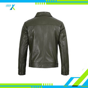 Chaqueta Bomber de Invierno para Hombre, de Piel de Cordero Genuina, Suave, Clásica, Estilo Vintage, Informal, Elegante, Ajustada - Product Image 5