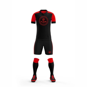 Best Quality Custom Design Soccer Jersey Uniform Sets 100% Polyester Breathable Comfort Automated Cutting Short OEM Service - Product Image 3