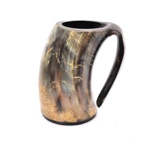 Authentic Eco-Friendly Viking Horn <b>Mug</b> Handmade Buffalo Horn Food Grade Medieval Style Religious Feng Shui Animal Beer <b>Mug</b> - Product Image 3