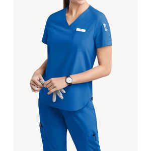 Custom Branding Uniforms High Demand Wholesale Women's <b>Scrub</b> <b>Set</b> Stylish Soft Straight Fit Cargo Pockets Medical Staff <b>Scrub</b> <b>Set</b> - Product Image 3