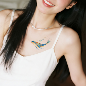 สติกเกอร์รอยสักชั่วคราวสีทองเมทัลลิกสำหรับผู้หญิงแฟชั่น - Product Image 1