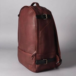 Vintage Genuine Leather <b>Lightweight</b> Trekker <b>Backpack</b> with Zipper Closure - Product Image 3