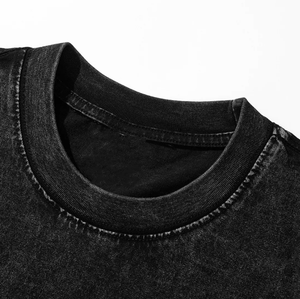 Fabricants de vêtements lourds personnalisés en gros de haute qualité 100% coton délavé à l'acide T-shirt Vintage Stone Wash T-shirt - Product Image 6