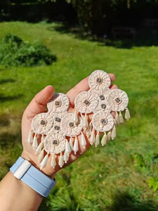 Broderie Perles Boucles D'oreilles Bijoux Mode Personnalité Broderie Boucles D'oreilles pour Filles Cadeaux Fête Porter Bas Prix par MD artisanat - Product Image 3