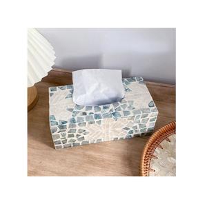 Venta al por mayor de accesorios de baño, servilletero decorativo, soporte de caja de pañuelos de nácar Vintage para caja de pañuelos de fregona más vendida - Product Image 1