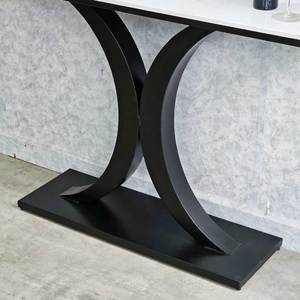 Contemporary Living Room Console <b>Table</b> 120x30x85cm <b>Mirrored</b> Stone Top and Iron Legs Modern Style-CST034 - Product Image 5