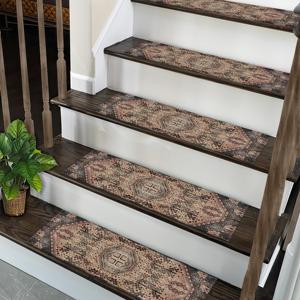 Kilim Design Printed Rug: Vintage, Washable, Personalized, Turkish,Step Rug - Product Image 2