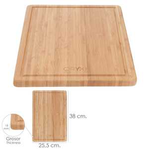 Tagliere da Cucina in Legno di Bambù con Scanalatura 38x25.5 cm. - Product Image 2