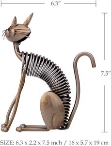 Mejor Proveedor de Servicios Escultura de metal Arte del hierro Gato Primavera Artesanía Decoración del hogar Muebles Artesanía - Product Image 5