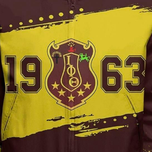 Chaqueta Satinada Brillante Iota Phi Theta 1963, Chaqueta Universitaria de Fraternidad, Chaqueta Bomber Universitaria Griega Bordada - Product Image 4