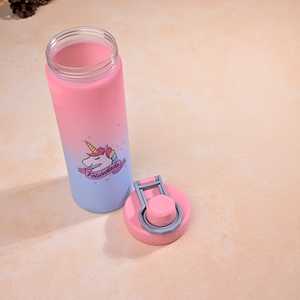 Botella de Agua de Plástico PP Pastel Dream con Cuerda, Tapa Rosada con Bisagras, Accesorio Personalizado para Camping - Product Image 1