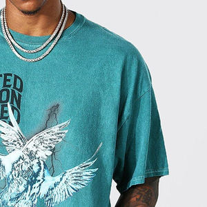 2025 Wholesale Custom Printed Street Style <b>T</b>-<b>shirts</b> for <b>Men</b> 100% Cotton Oversized Drop Shoulder Slim Fit Printed Design - Product Image 6