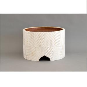 Soporte de pastel con incrustaciones de hueso, forma redonda para fiestas y pastel de boda, soporte de incrustaciones de hueso, diseño en blanco y negro, soporte de pastel con incrustaciones de hueso - Product Image 5