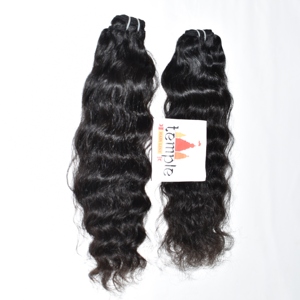 Vente en gros d'extensions de cheveux 100% naturels noirs indiens Remy pour femmes cuticules alignées vagues profondes traitées cheveux humains bruts - Product Image 1