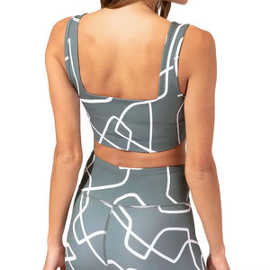 Conjunto de Yoga de 2 piezas de alta calidad para mujer, Top corto cómodo sin costuras, mallas de entrenamiento, opción de talla grande, sujetador deportivo para Fitness, gimnasio - Product Image 3