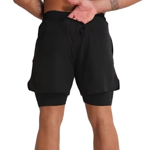 2026 New Fitness Workout Baggy Men Short Pants Breathable Double <b>Layer</b> Sports Sweat Shorts Quick Dry Athletic Shorts for Men - Product Image 2