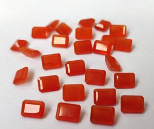 คาร์เนเลียนสีส้มธรรมชาติขนาดแปดเหลี่ยม6x8มม. ตัดเหลี่ยมเพชรพลอย-ส้มคาร์เนเลียนที่มีคุณภาพสูง - Product Image 3