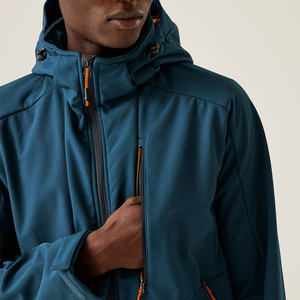 เสื้อแจ็คเก็ตซอฟต์เชลล์ผู้ชาย OEM แบบมีซิป พิมพ์ลาย ระบายอากาศได้ดี น้ำหนักเบา สำหรับกิจกรรมกลางแจ้ง รับผลิตแบรนด์ส่วนตัว - Product Image 2