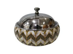 Pot chaud en acier inoxydable de concepteur incurvé à la main de finition brillante pour l'usage d'hôtel pot chaud isolé écologique de casseroles - Product Image 2