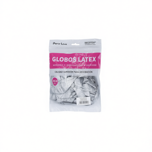 Palloncini in lattice Party Love da 30 cm, argento metallizzato, per decorazioni - Product Image 2