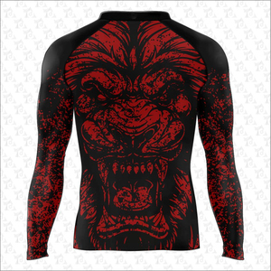 Ropa de entrenamiento físico de compresión de secado rápido de manga completa para hombre, estampado de sublimación personalizado de longitud larga, venta al por mayor de MMA - Product Image 6