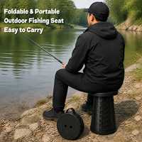 Siège de pêche réglable et pliable pour extérieur, compact, sûr, en plastique, portable, pour la maison, le bureau et la pêche en extérieur