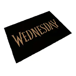 Tapis de sol en boucle shaggy avec logo Wednesday, paillasson moderne en nylon pour la maison, le bureau, l'extérieur, Noël, design original et doux - Product Image 1
