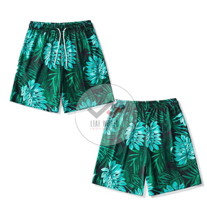 Pantalones cortos de verano de gran tamaño personalizados de estilo callejero para hombre con logotipo gráfico bolsillo cordón sublimado impresión material de malla - Product Image 6