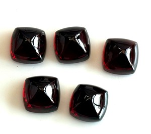 ธรรมชาติ8มม. สีแดงสดน้ำตาลโกเมนก้อน Cabochon - AAA - Product Image 5