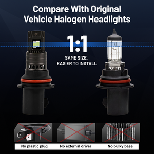 Paquete de 2 Bombillas LED 9007/HB5, Luz Blanca de 6500K, Vida Útil de Más de 30,000 Horas, Conexión Directa, Nueva Condición, 12V - Product Image 5