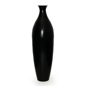 2025 Vase à fleurs en céramique noire de haute qualité Décor de table tendance pour les événements de maison et d'hôtel - Product Image 1