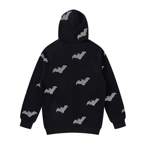 Top Fashion 100% Cotton <b>Polyester</b> <b>Hoodies</b> with Rhinestone Design Oem Service Solid Zipper Winter Style High Quality - Product Image 2