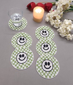 Posavasos con Diseño Festivo de Bordado con Cuentas, Moderno para Decoración de Mesa de Comedor, Bonito y Elegante - Product Image 2