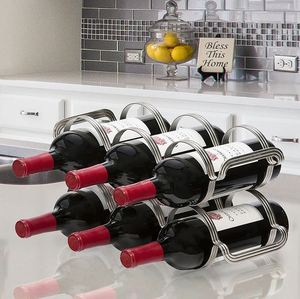 Black wine bottle storage rack holder for <b>kitchen</b> home decoration dining <b>table</b> champagne wine display rack holder bar wholesale - Product Image 5