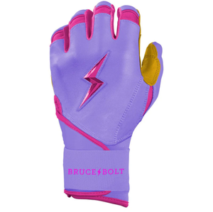 Bruce Bolt Guantes de bateo de cuero Premium de alta calidad 100% Diseño de puño largo de calidad Los más demandados en todos los colores para la venta - Product Image 5