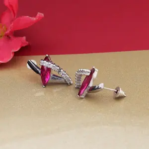 Collar Vintage de Oro Rosa con Topacio para Mujer |   Diamante de Moda en Oro Blanco |   Regalo: Topacio Dorado Vintage con Diamante en Forma de Gota, Moderno en Oro Blanco - Product Image 1