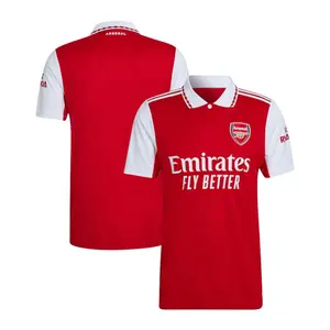 Maillot d'équipe de football personnalisé, uniformes d'équipe de club, Arsenal 2022/23, réplique à domicile, rouge, vente en gros