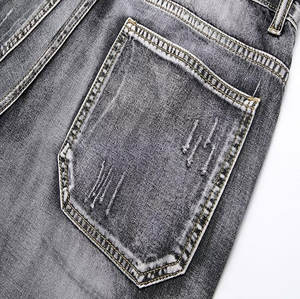 Venta al por mayor de ropa de calle Vintage personalizada Jersey algodón pantalones cortos de entrenamiento Cargo para hombre pantalones cortos de mezclilla - Product Image 4