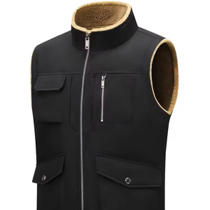 Nouvelle veste sans manches matelassée décontractée en polyester 100 % de qualité, tendance 2026, col montant élégant, saison hivernale, avec logo personnalisé - Product Image 1