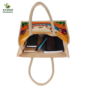 Sac à main fait à la main en jute écologique pour femmes élégant et grande capacité pour faire du shopping pique-nique vacances et transporter de la nourriture et des outils - Product Image 1