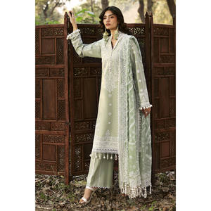 ชุดสูทผ้าลอนปักเลื่อมสำหรับผู้หญิง 3 ชิ้น พร้อมผ้าคลุมไหล่ชีฟอง PM-62023 - Product Image 4