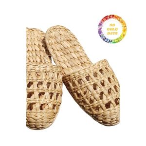Trendy Handmade Water Hyacinth <b>Slipper</b> Vietnam Craft Eco Design Comfortable Home Footwear Great Choice For Summer - Product Image 3
