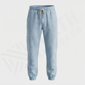 Pantalones y Pantalones de Pierna Ancha para Hombre, Estilo Urbano, Lavado Ácido, Precio de Fábrica, Logotipo Personalizado, 100% Algodón, Lavado Ácido, Premium - Product Image 1