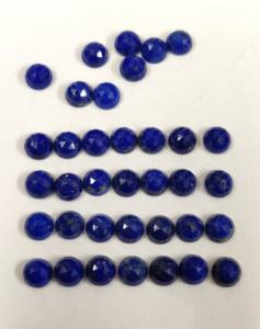 Lapis-lazuli naturel 5 mm rond taille rose - Lapis-lazuli en vrac de qualité supérieure - Product Image 4