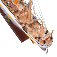 C016 - OMH Titanic Modellschiff Handbemalte Handgefertigte Holz-Vintage-Replica Umweltfreundliche Rechteckige Stilleben-Replik Sammlerstück für Zuhause
