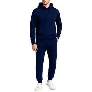Sudadera con Capucha Ajustable de Felpa 100% Algodón, Corte Regular, Color Sólido, para Hombre, Informal, Deportiva, Chándal - Product Image 4