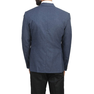 Costume trois pièces pour homme à double boutonnage de coupe italienne en laine peignée, smoking de mariage imperméable et respirant, marque privée, vente en gros - Product Image 2