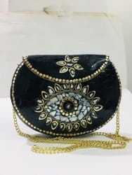 กระเป๋าถือแฟชั่นทำมือจากเปลือกหอยมุก ขัดเงาอย่างดี สวยงาม  สำหรับผู้หญิง  นำเข้าจากอินเดีย - Product Image 4